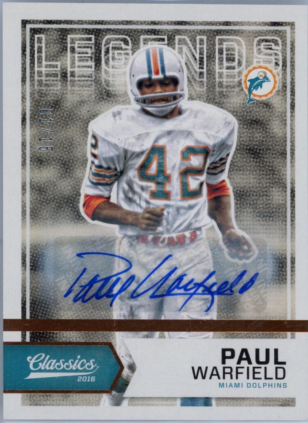 Paul Warfield [Autograph Bronze] #141