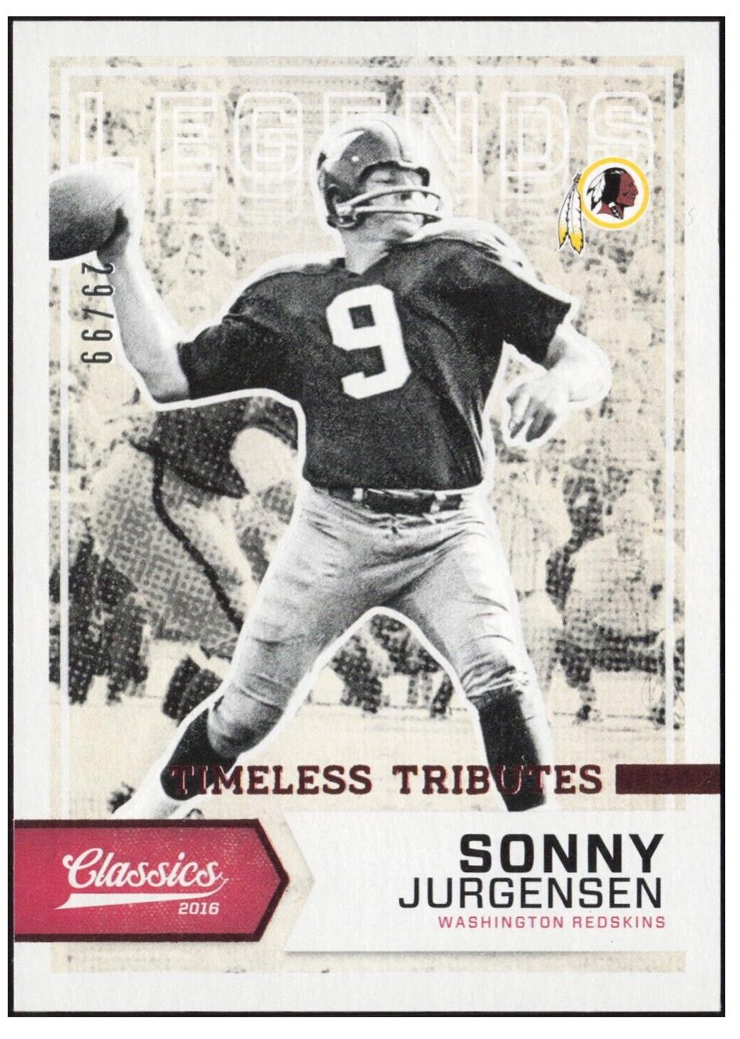 Sonny Jurgensen [Timeless Tributes Bronze] #164