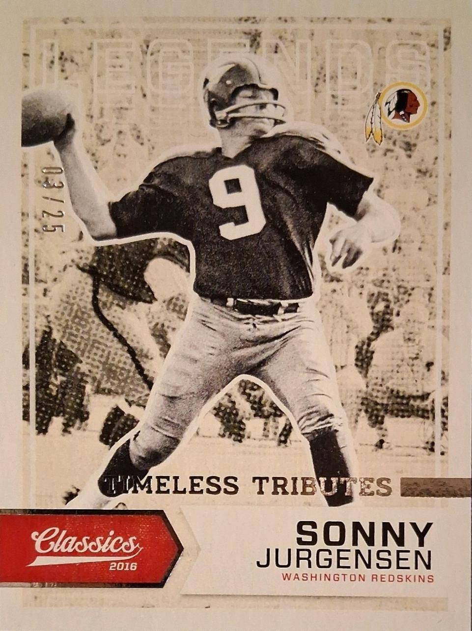 Sonny Jurgensen [Timeless Tributes Silver] #164
