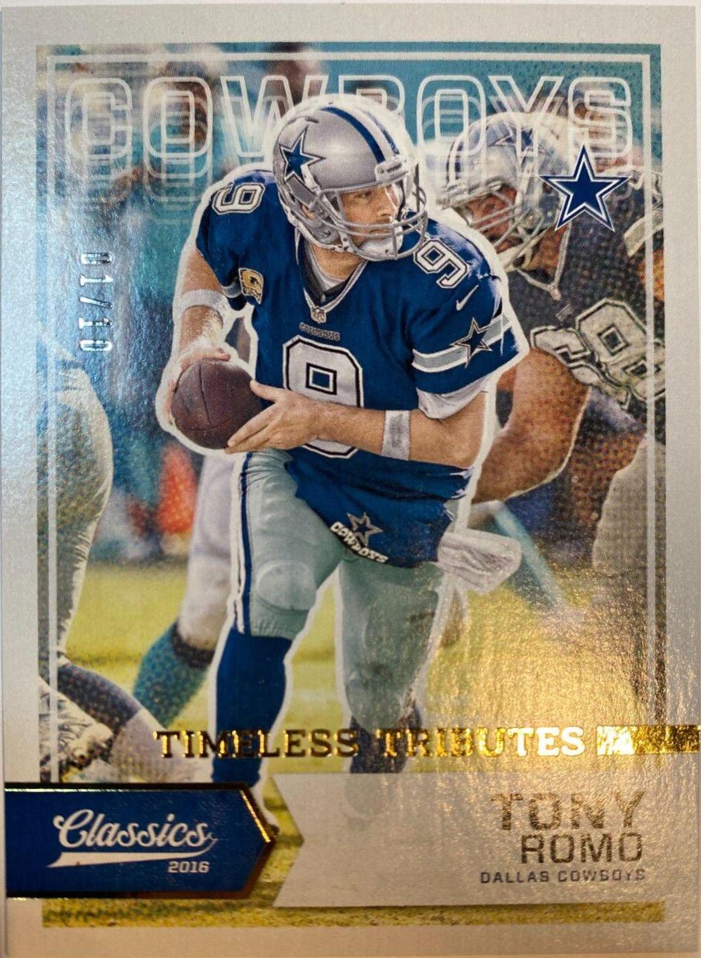 Tony Romo [Blue Jersey Timeless Tributes Gold] #88