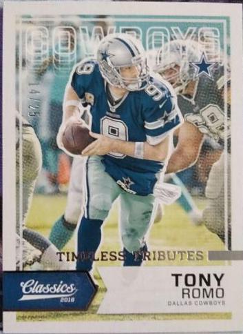 Tony Romo [Blue Jersey Timeless Tributes Silver] #88