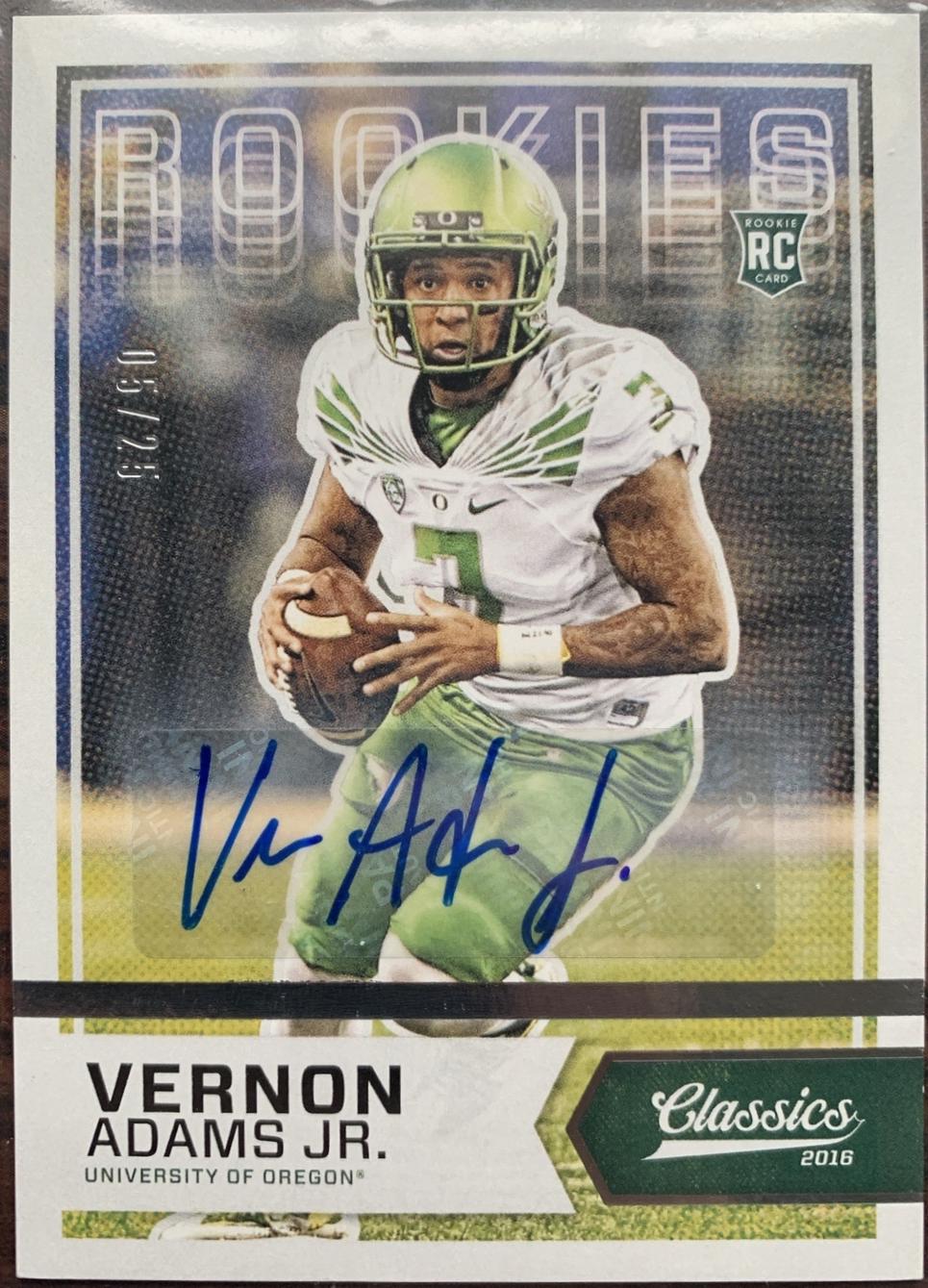 Vernon Adams Jr. [Autograph Silver] #284