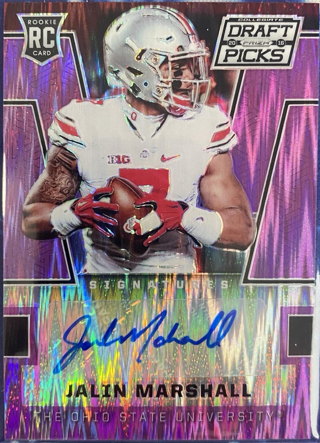 Jalin Marshall [Autograph Purple Flash Prizm] #198