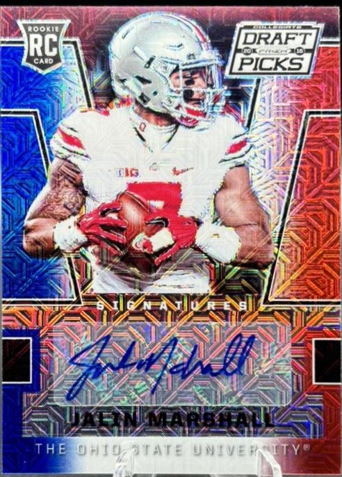 Jalin Marshall [Autograph Red White and Blue Mojo Prizm] #198