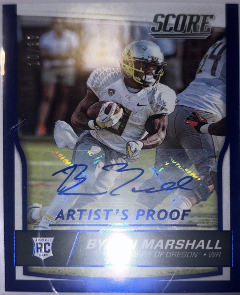 Byron Marshall [Autograph Artist's Proof] #380