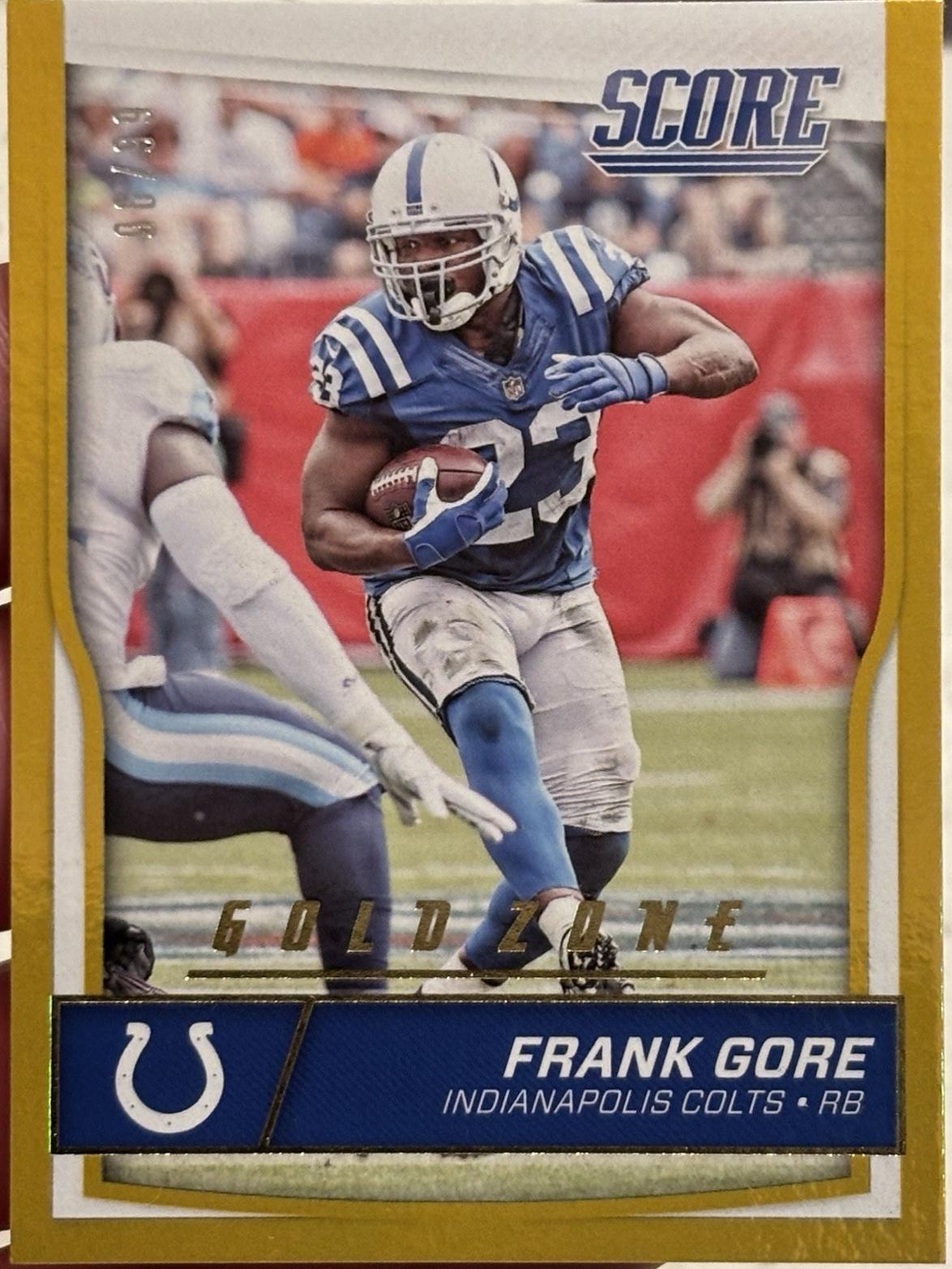 Frank Gore [Jumbo Gold Zone] #139
