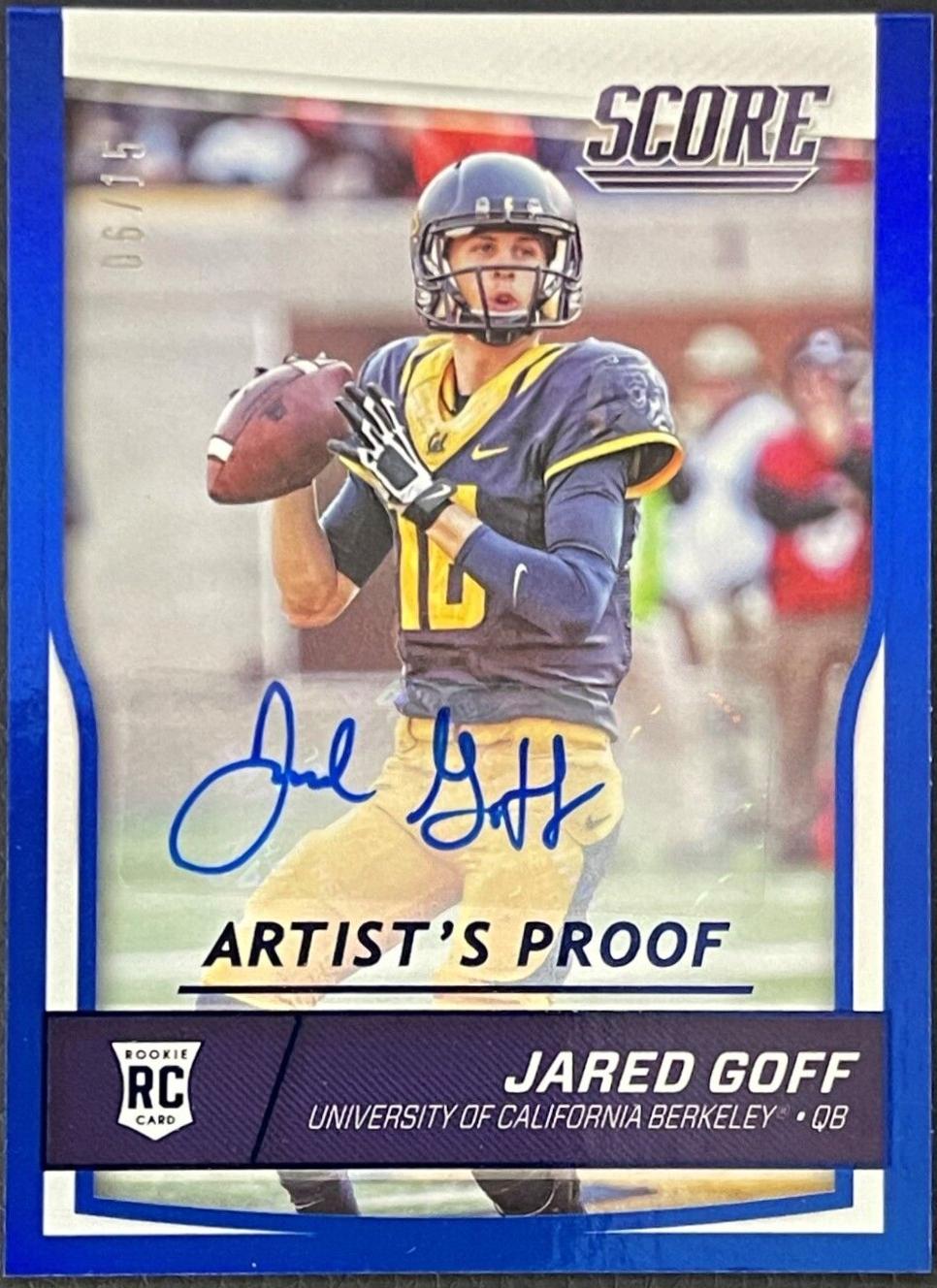 Jared Goff [Autograph Jumbo Artist's Proof] #332