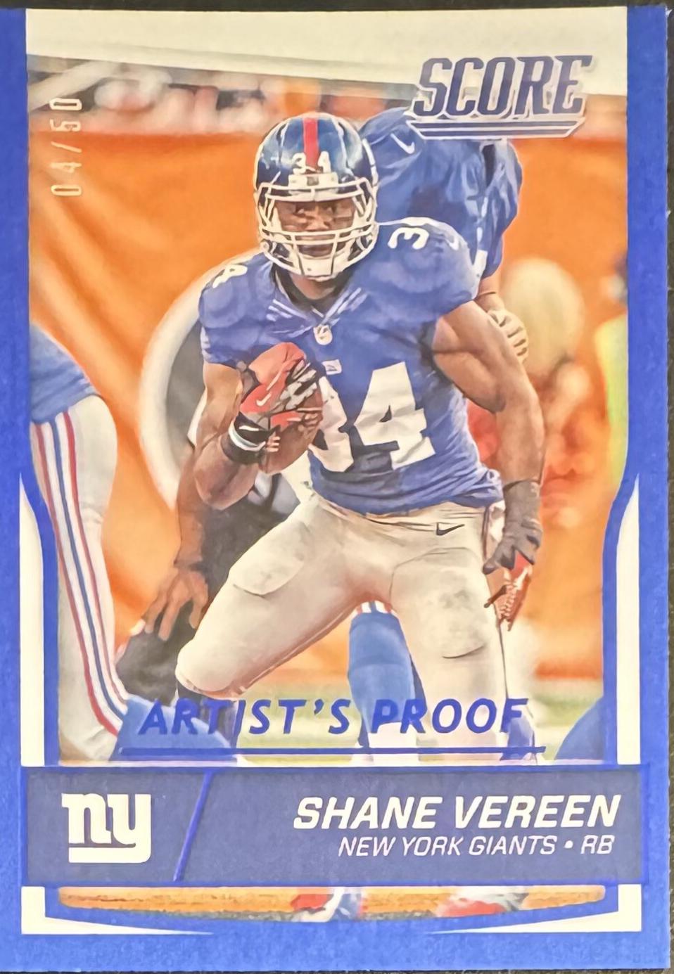 Shane Vereen [Jumbo Artist's Proof] #212