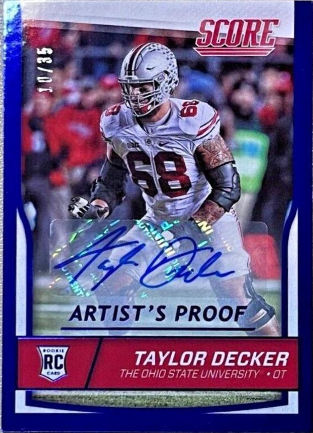 Taylor Decker [Autograph Artist's Proof] #388