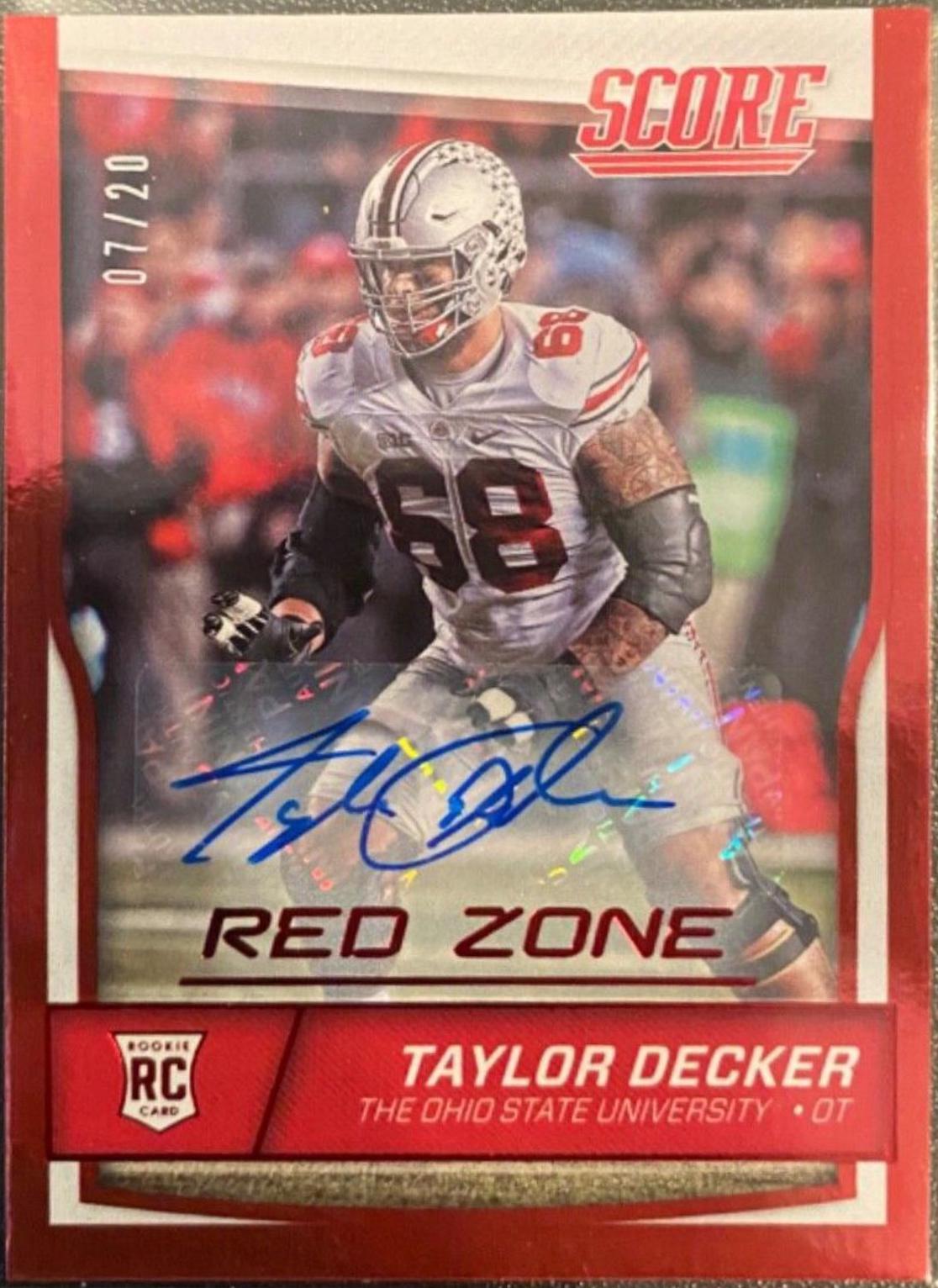 Taylor Decker [Autograph Red Zone] #388