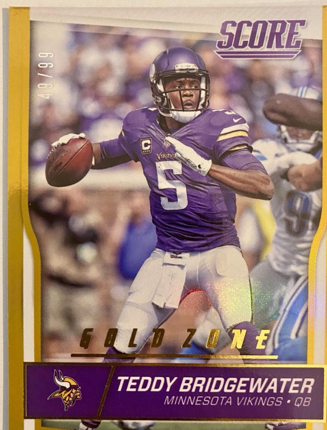 Teddy Bridgewater [Jumbo Gold Zone] #179