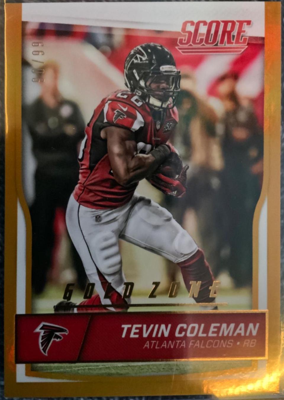 Tevin Coleman [Jumbo Gold Zone] #15