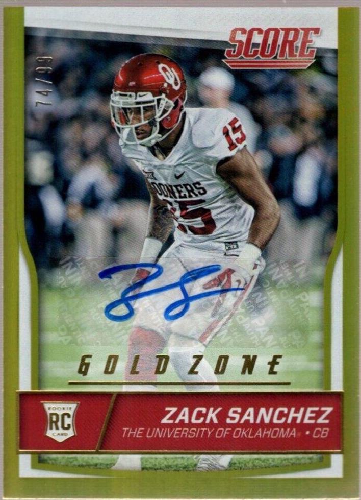 Zack Sanchez [Autograph Jumbo Gold Zone] #424