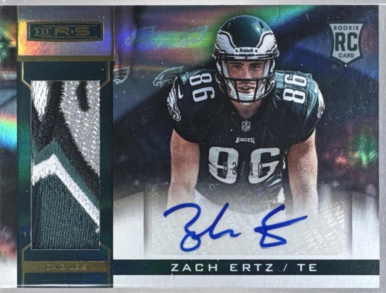 Zach Ertz [Team Logo Gold Material Signature] #240