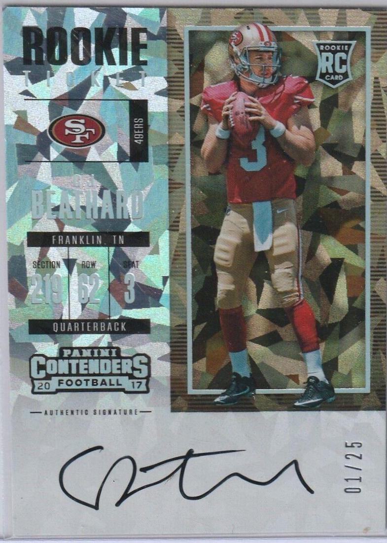 C.J. Beathard [Autograph Cracked Ice] #347