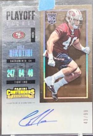 Cole Hikutini [Autograph Playoff Ticket] #233