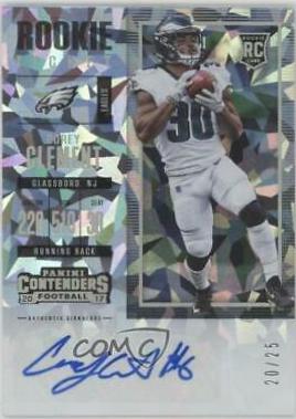 Corey Clement [Autograph Cracked Ice] #123