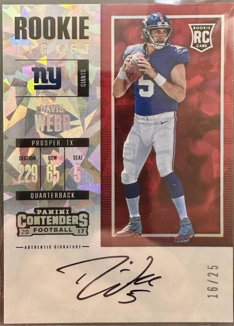 Davis Webb [Autograph Cracked Ice] #305