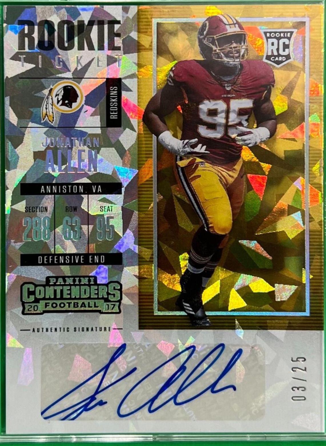 Jonathan Allen [Autograph Cracked Ice] #132