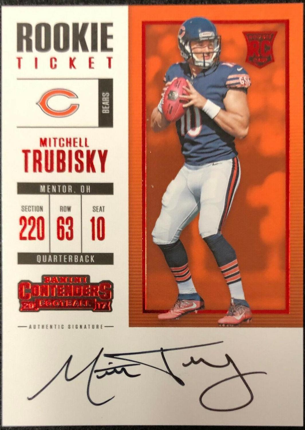 Mitchell Trubisky [Autograph Red Zone] #301