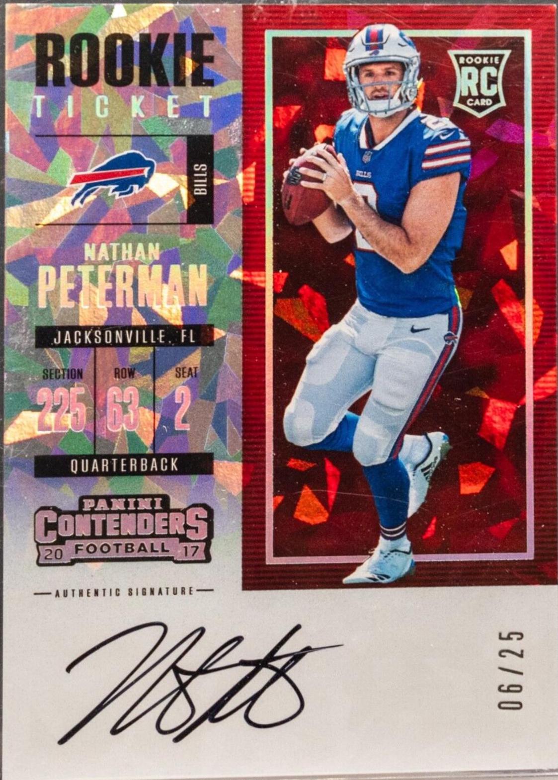 Nathan Peterman [Autograph Cracked Ice] #348