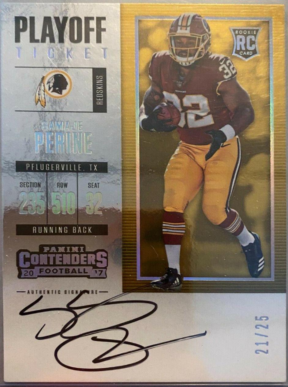 Samaje Perine [Autograph Playoff Ticket] #315