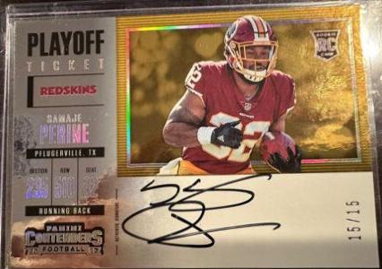 Samaje Perine [Autograph Playoff Ticket] #355