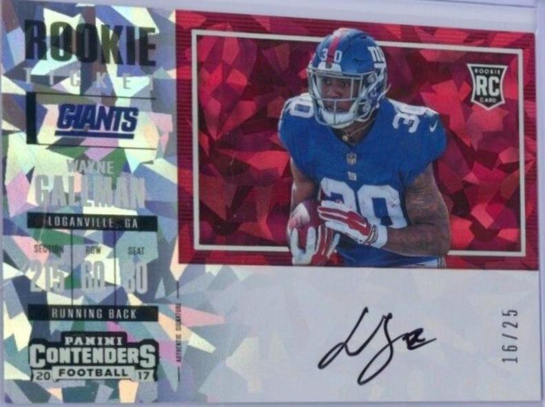 Wayne Gallman [Autograph Cracked Ice] #356
