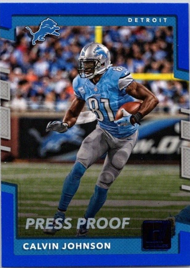 Calvin Johnson [Blue Press Proof] #31