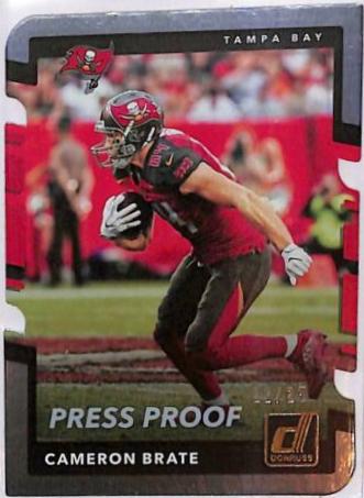 Cameron Brate [Gold Die Cut Press Proof] #19