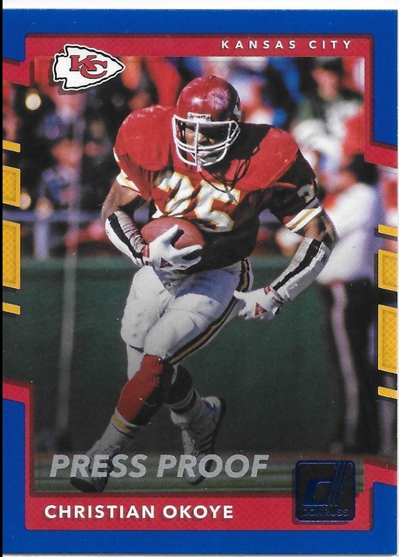 Christian Okoye [Blue Press Proof] #98