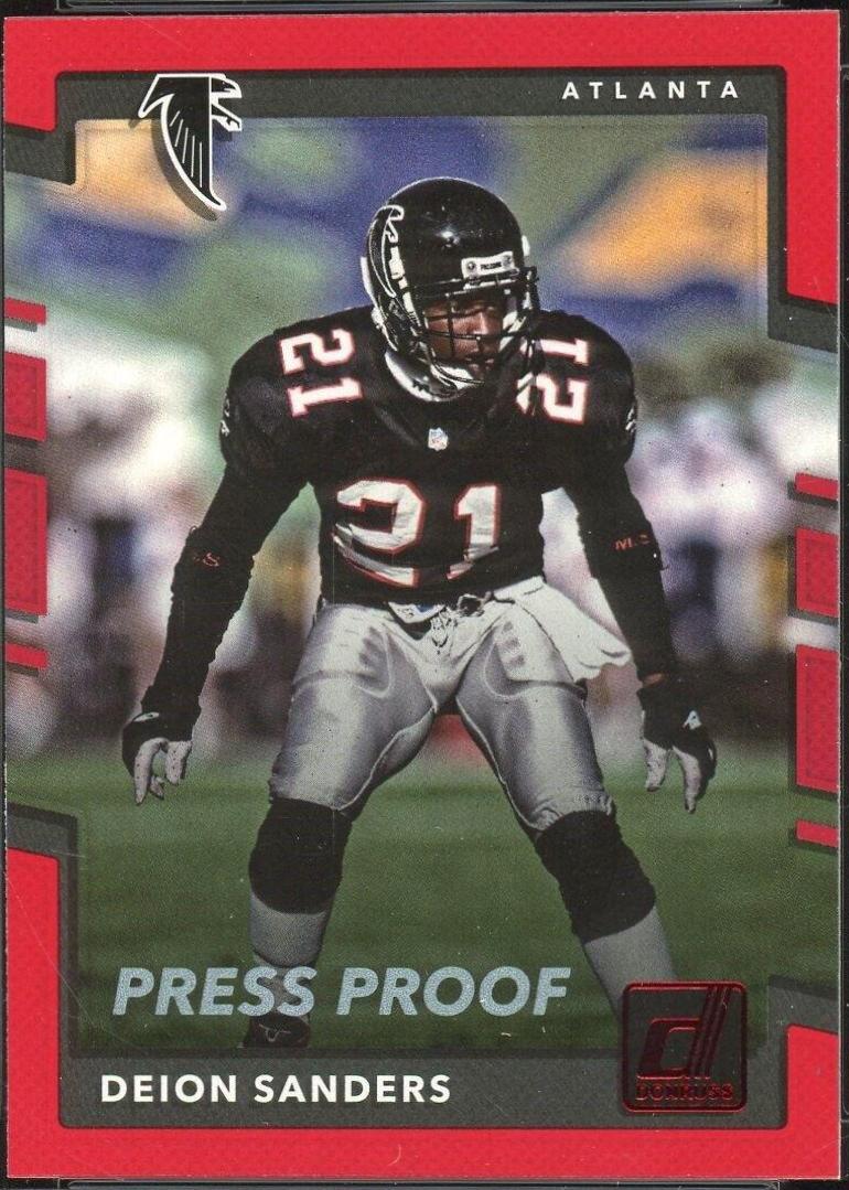 Deion Sanders [Red Press Proof] #123
