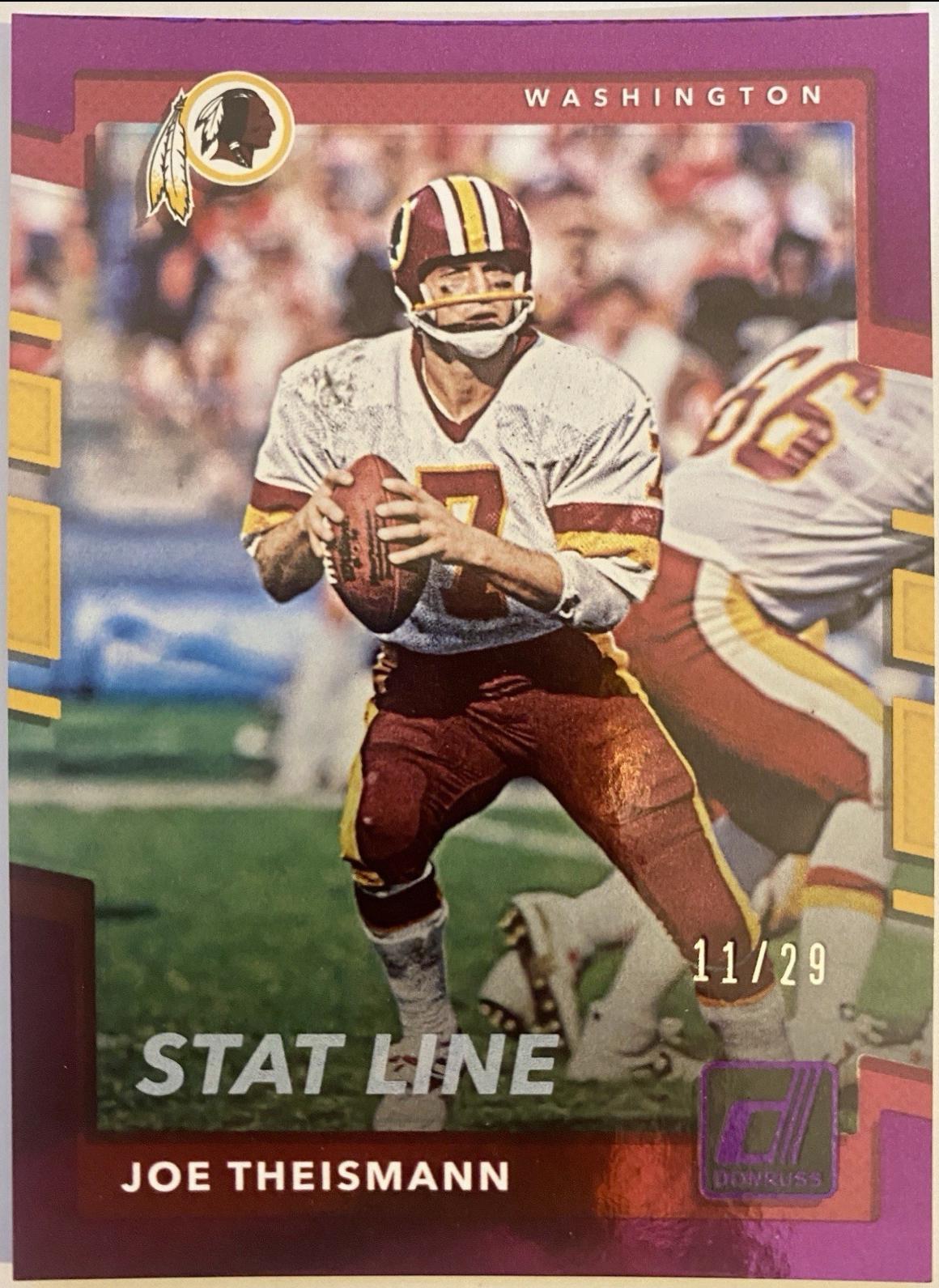 Joe Theismann [Season Stat Line Press Proof] #198