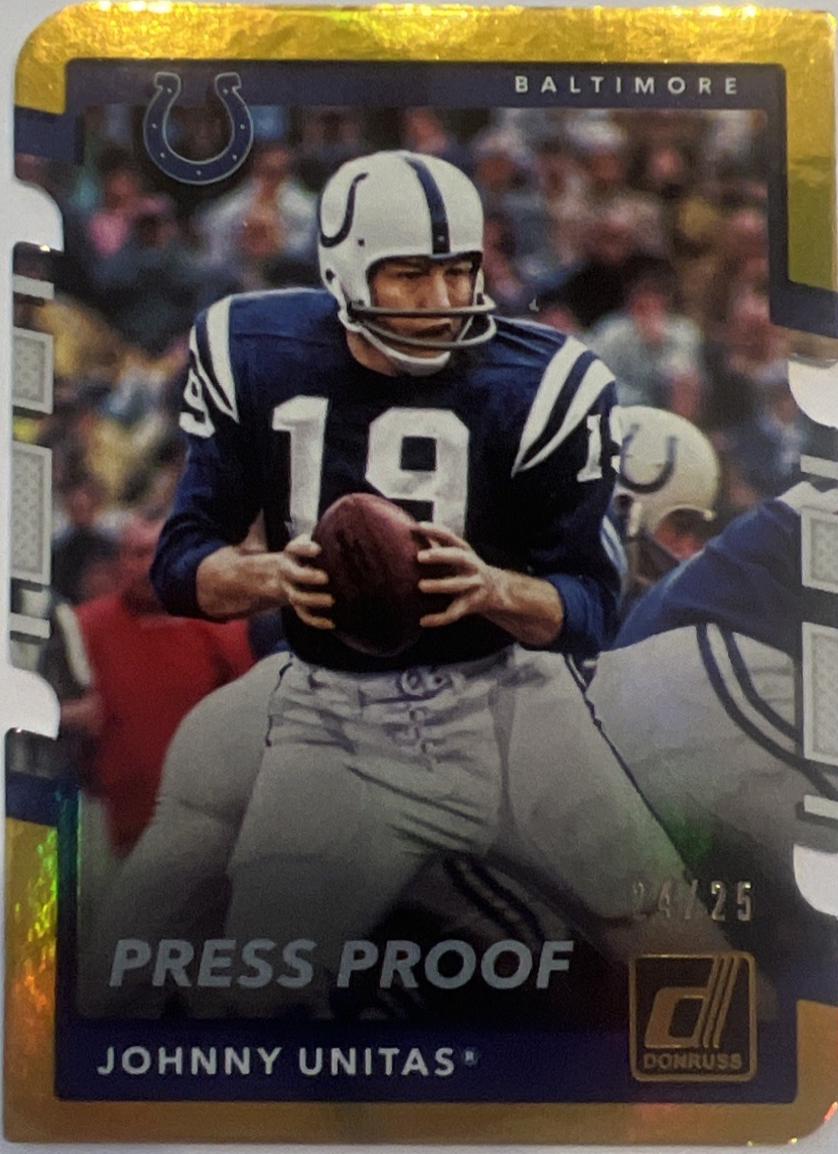 Johnny Unitas [Gold Die Cut Press Proof] #229