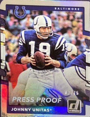 Johnny Unitas [Silver Die Cut Press Proof] #229