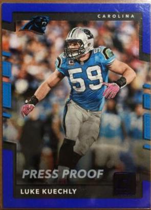 Luke Kuechly [Blue Press Proof] #130