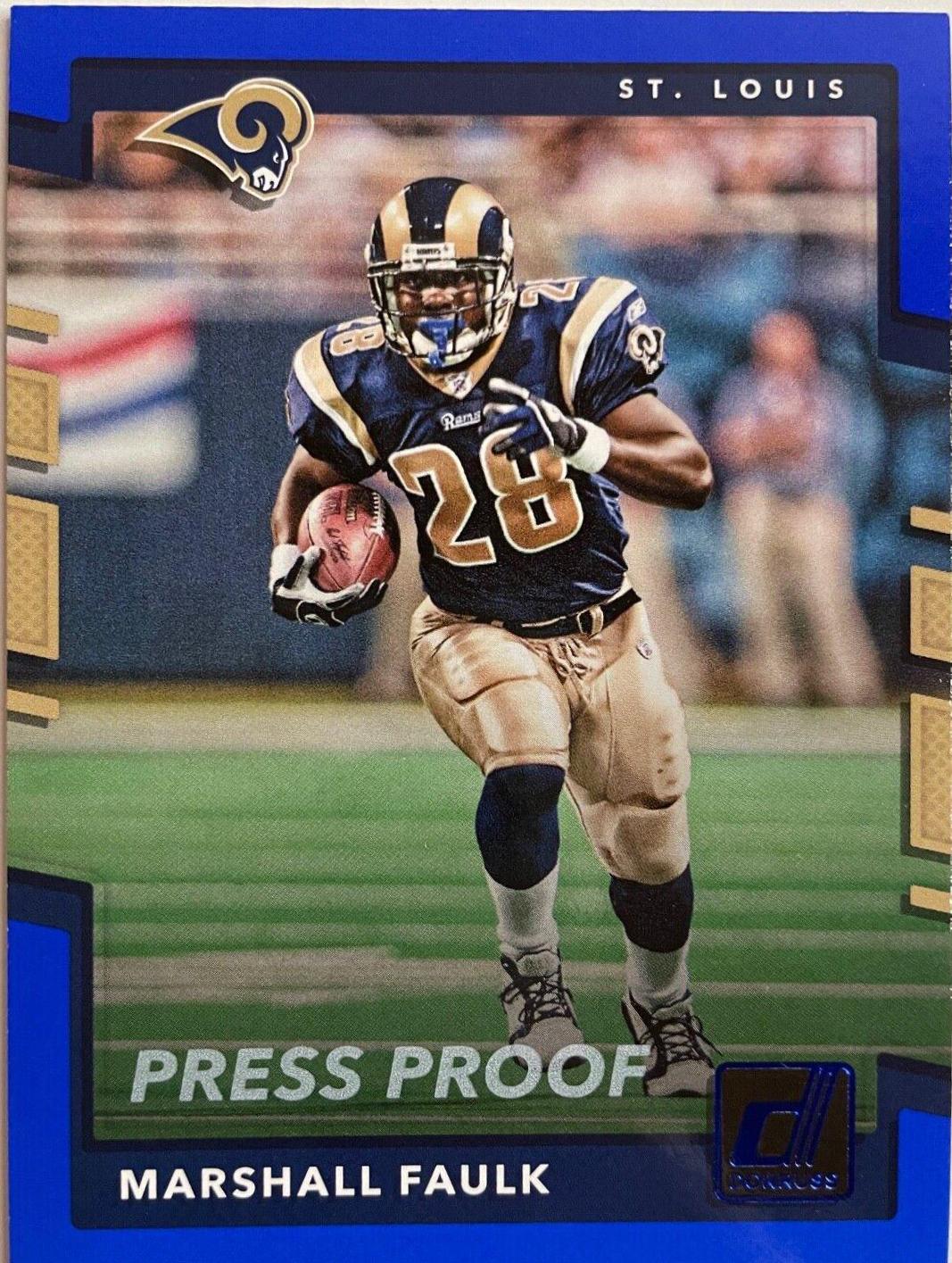Marshall Faulk [Blue Press Proof] #258