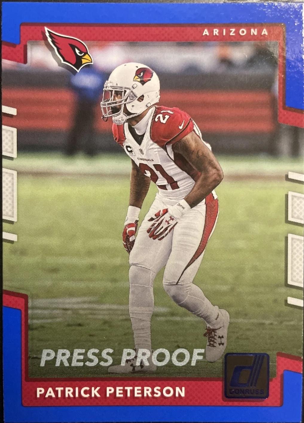 Patrick Peterson [Blue Press Proof] #95