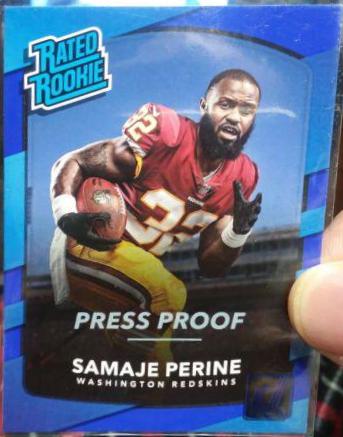 Samaje Perine [Blue Press Proof] #306
