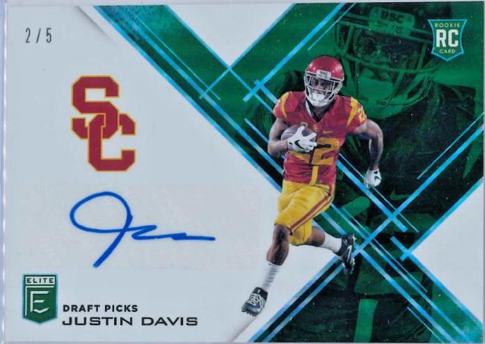 Justin Davis [Autographs Emerald] #197