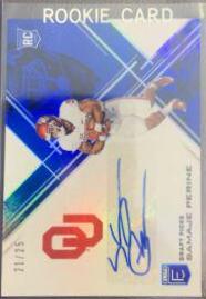 Samaje Perine [Autographs Blue Die Cut] #153