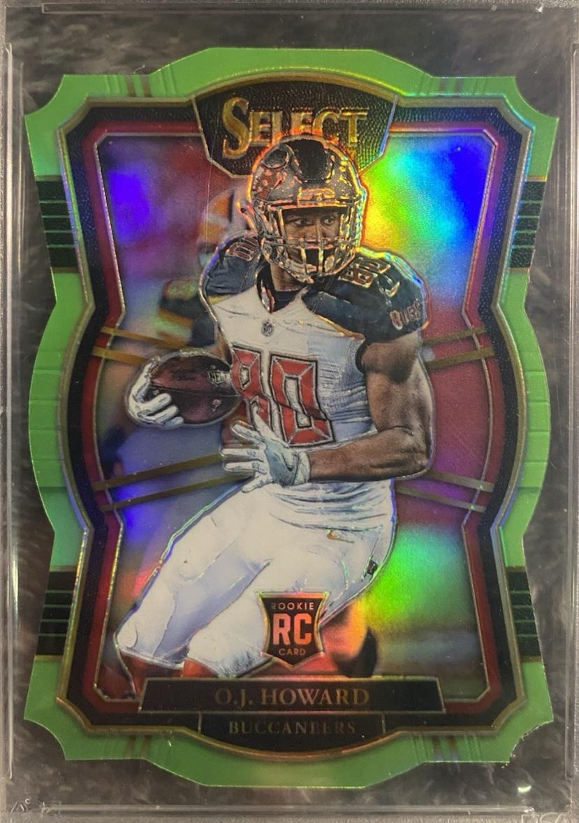 O.J. Howard [Neon Green Prizm Die Cut] #110