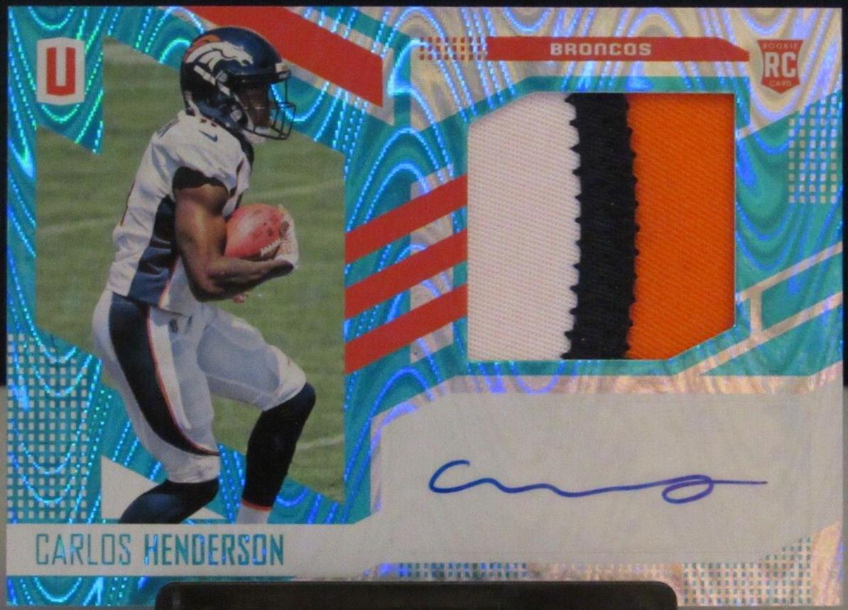 Carlos Henderson [Autograph Jersey Teal] #330