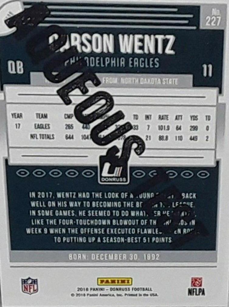 Carson Wentz [Aqueous Test] #227