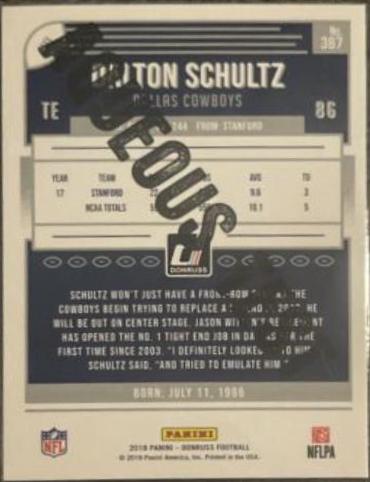 Dalton Schultz [Aqueous Test] #387