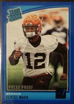 Denzel Ward [Press Proof Blue] #348