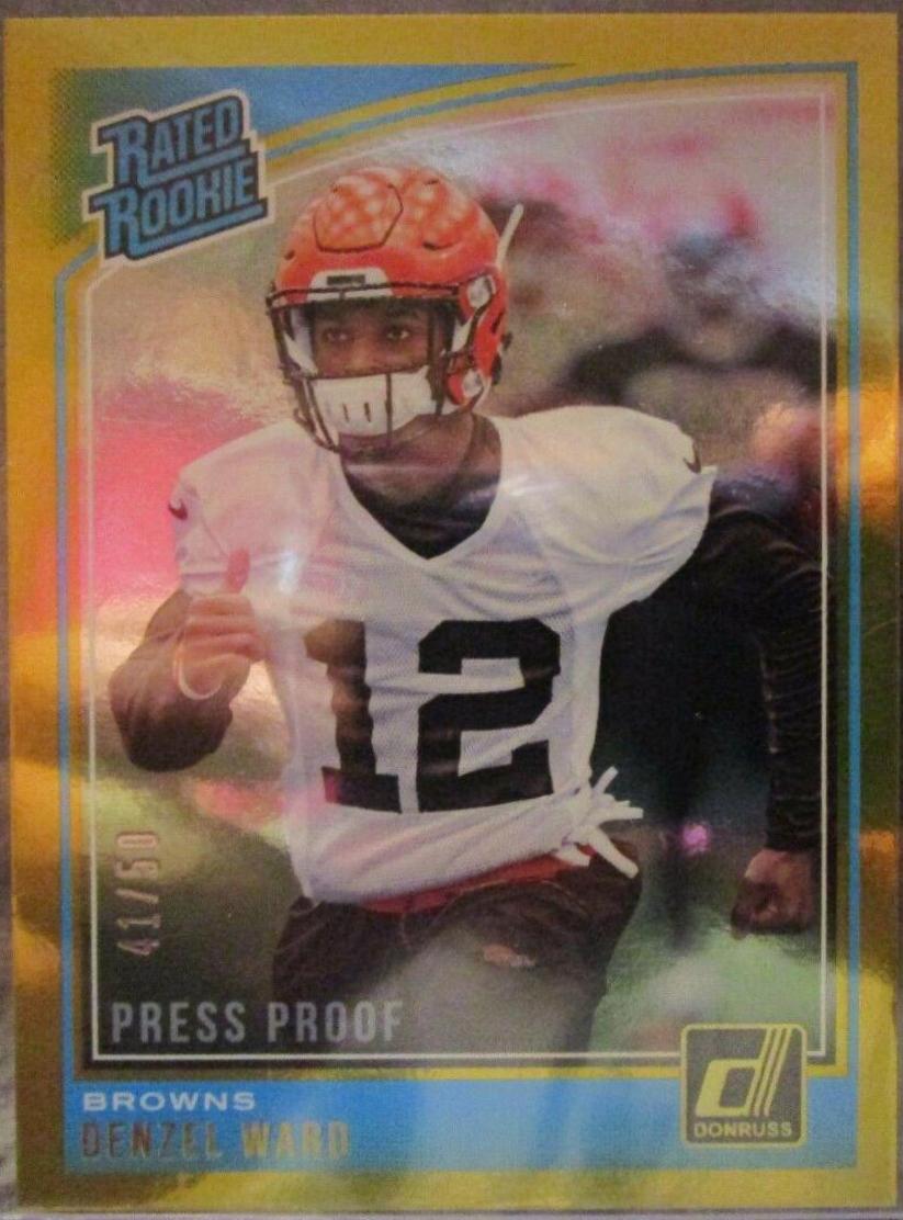 Denzel Ward [Press Proof Gold] #348