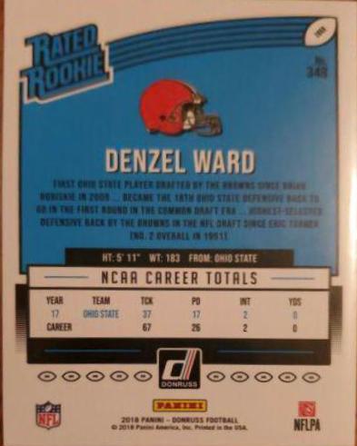 Denzel Ward [Press Proof Red] #348