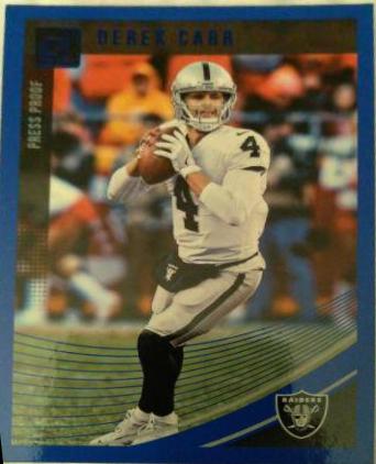 Derek Carr [Press Proof Blue] #217