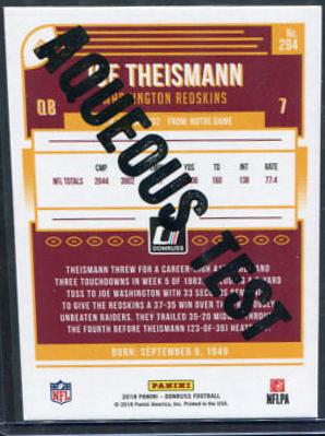 Joe Theismann [Aqueous Test] #294